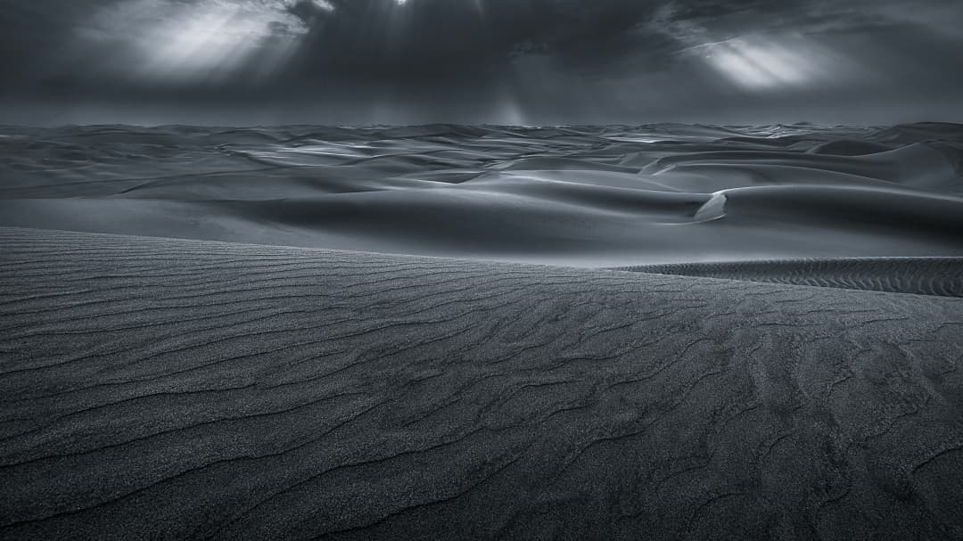 Dunes and Light Rays - desert - Limited Edition Fine Art Print
